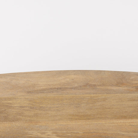 Terra Light Brown Wood Oval Fluted Coffee Table by Mercana at Eve Furniture
