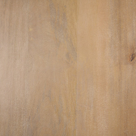 Terra Light Brown Wood Round Fluted Dining Table by Mercana at Eve Furniture