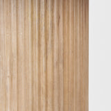 Terra Light Brown Wood Round Fluted Dining Table by Mercana at Eve Furniture