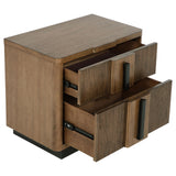 Terrace Ash Brown 2-Drawer Nightstand by Coaster at Eve Furniture