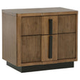 Terrace Ash Brown 2-Drawer Nightstand by Coaster at Eve Furniture