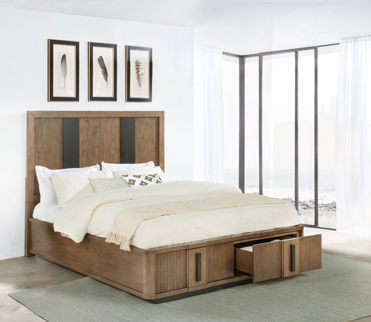 Terrace Ash Brown 2-drawer Queen Storage Bed by Coaster at Eve Furniture