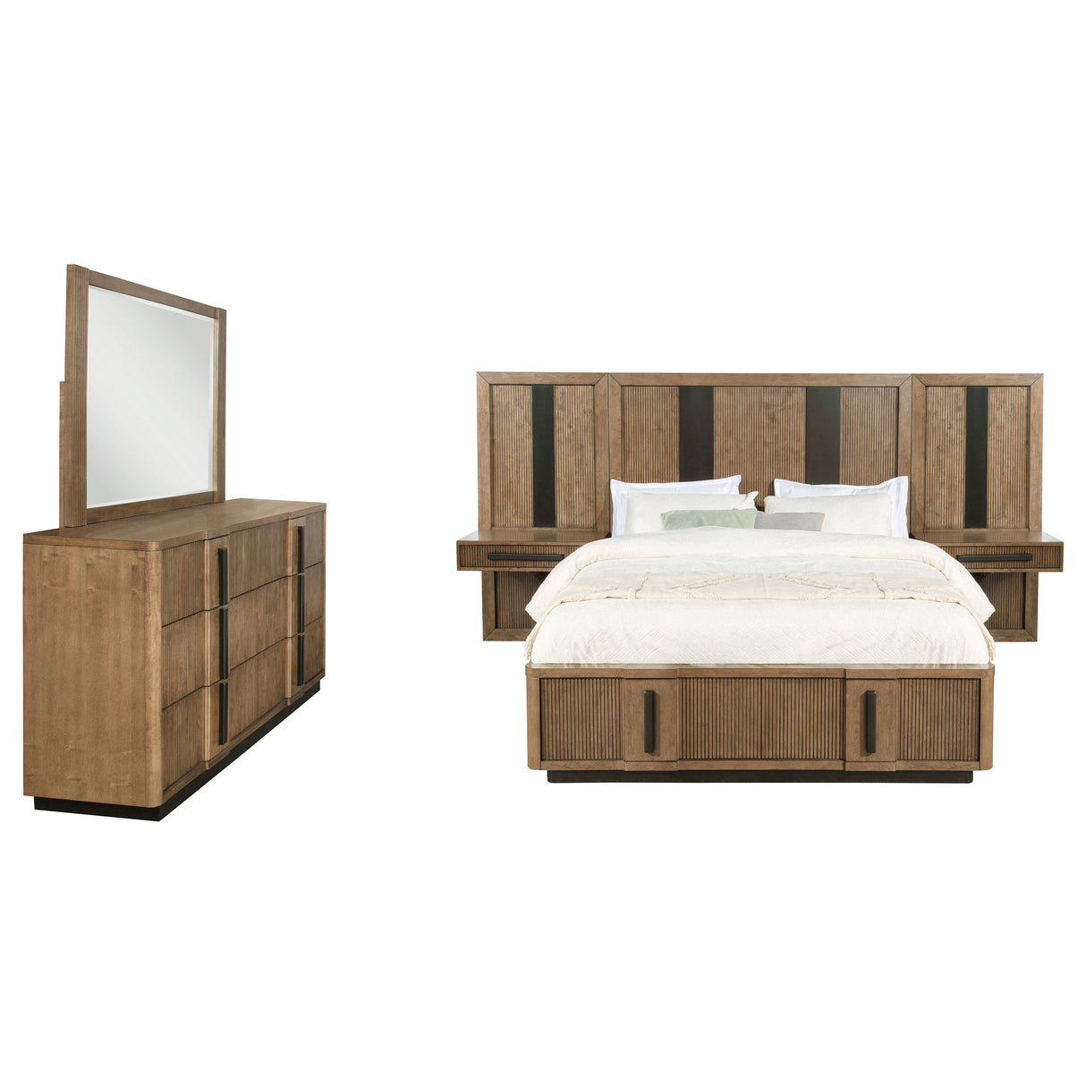 Terrace Ash Brown 5-piece California King Panel Bedroom Set by Coaster at Eve Furniture