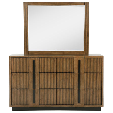 Terrace Ash Brown 6-drawer Dresser and Mirror by Coaster at Eve Furniture