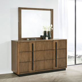 Terrace Ash Brown 6-drawer Dresser and Mirror by Coaster at Eve Furniture