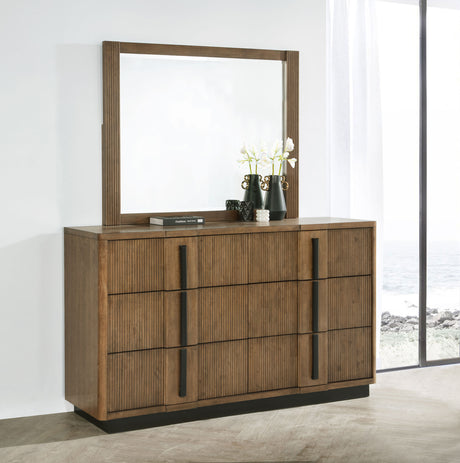 Terrace Ash Brown 6-drawer Dresser and Mirror by Coaster at Eve Furniture
