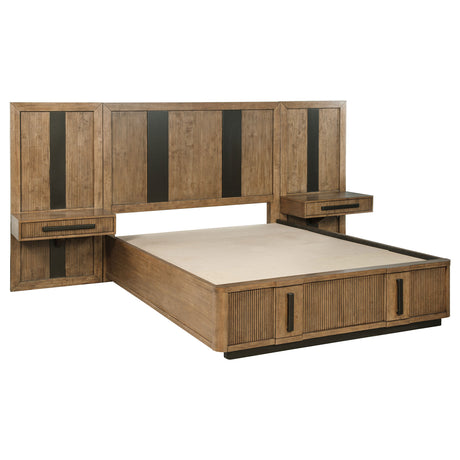 Terrace Ash Brown California King Wall Panel Storage Bed by Coaster at Eve Furniture
