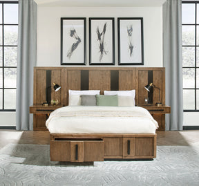 Terrace Ash Brown California King Wall Panel Storage Bed by Coaster at Eve Furniture