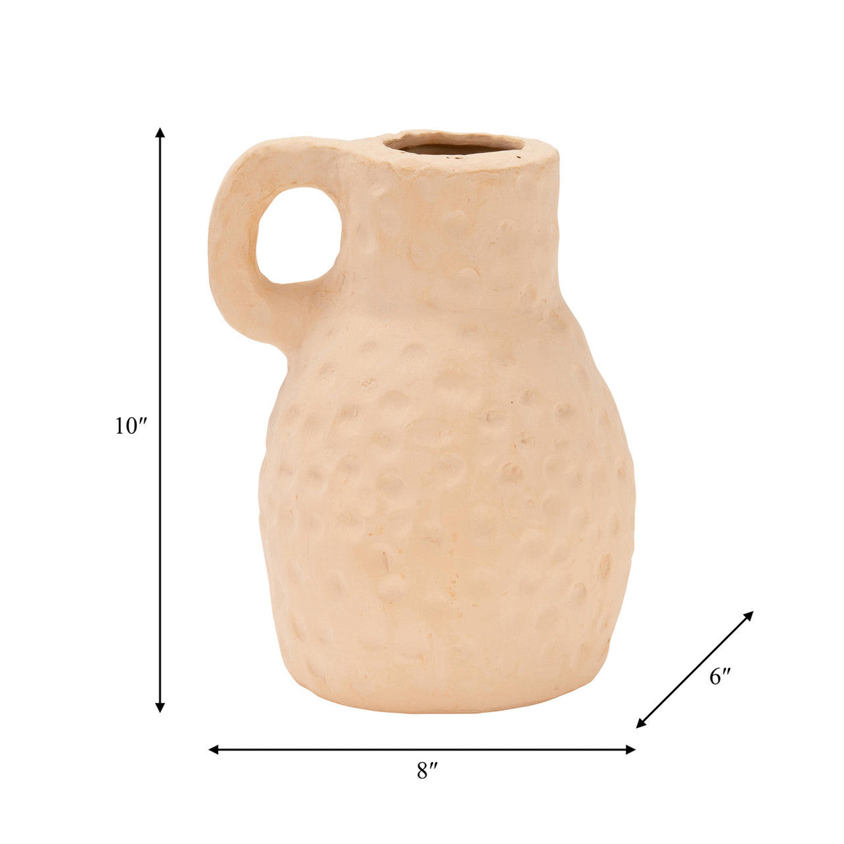 Terracotta 10"h, Texture Vase