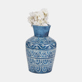 Terracotta, 12"h Vase, Blue