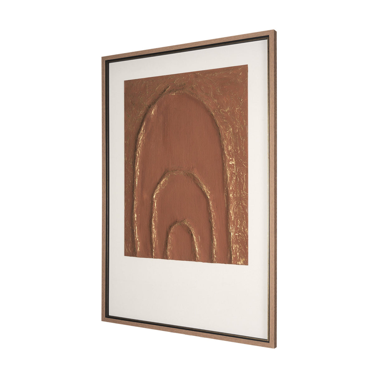 Terracotta Arches II by Studio M a handmade Original Framed 3D Textured Artwork under Glass by Mercana at Eve Furniture