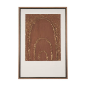Terracotta Arches II by Studio M a handmade Original Framed 3D Textured Artwork under Glass by Mercana at Eve Furniture
