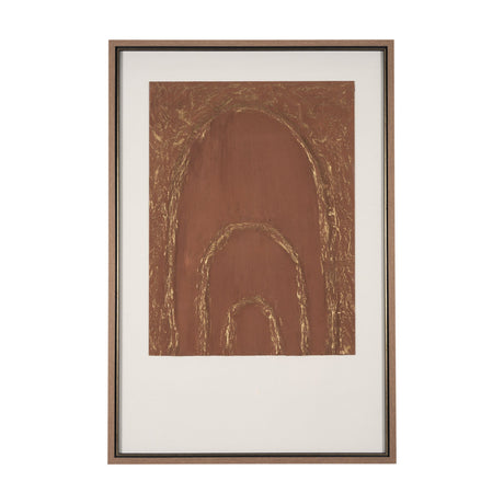 Terracotta Arches II by Studio M a handmade Original Framed 3D Textured Artwork under Glass by Mercana at Eve Furniture