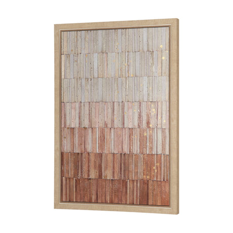 Terracotta Wall I by Flora Kouta Hand-Embellished Textured Framed Canvas Artwork by Mercana at Eve Furniture