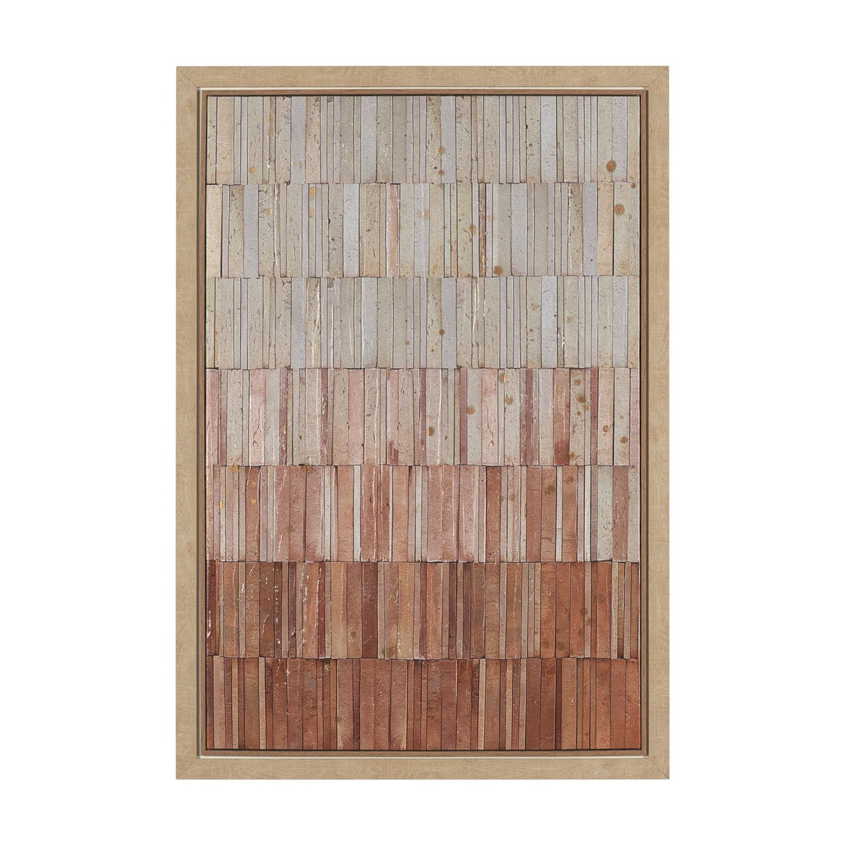 Terracotta Wall I by Flora Kouta Hand-Embellished Textured Framed Canvas Artwork by Mercana at Eve Furniture