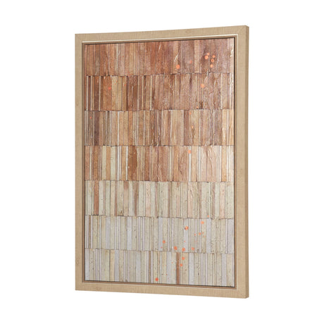 Terracotta Wall II by Flora Kouta Hand-Embellished Textured Framed Canvas Artwork by Mercana at Eve Furniture