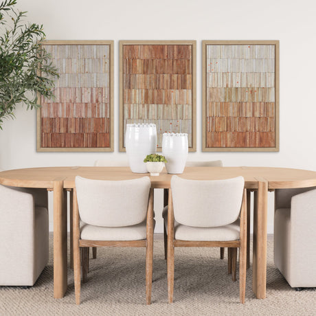 Terracotta Wall II by Flora Kouta Hand-Embellished Textured Framed Canvas Artwork by Mercana at Eve Furniture