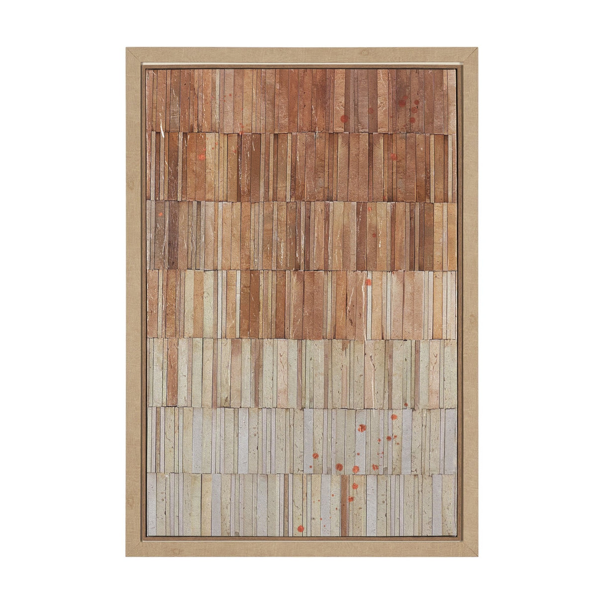 Terracotta Wall II by Flora Kouta Hand-Embellished Textured Framed Canvas Artwork by Mercana at Eve Furniture