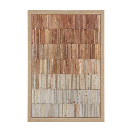 Terracotta Wall II by Flora Kouta Hand-Embellished Textured Framed Canvas Artwork by Mercana at Eve Furniture