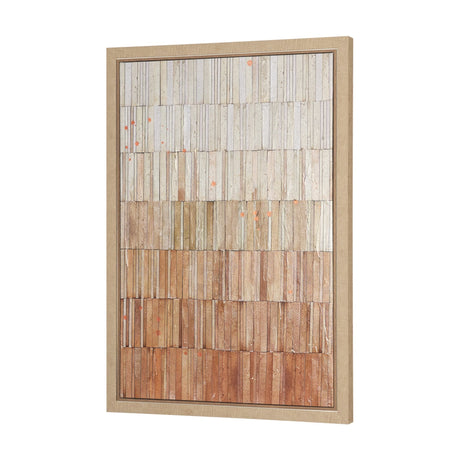Terracotta Wall III by Flora Kouta Hand-Embellished Textured Framed Canvas Artwork by Mercana at Eve Furniture