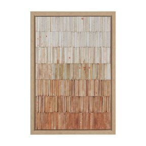 Terracotta Wall III by Flora Kouta Hand-Embellished Textured Framed Canvas Artwork by Mercana at Eve Furniture