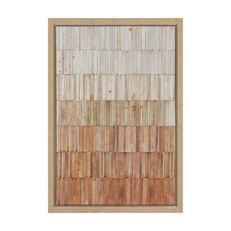 Terracotta Wall III by Flora Kouta Hand-Embellished Textured Framed Canvas Artwork by Mercana at Eve Furniture