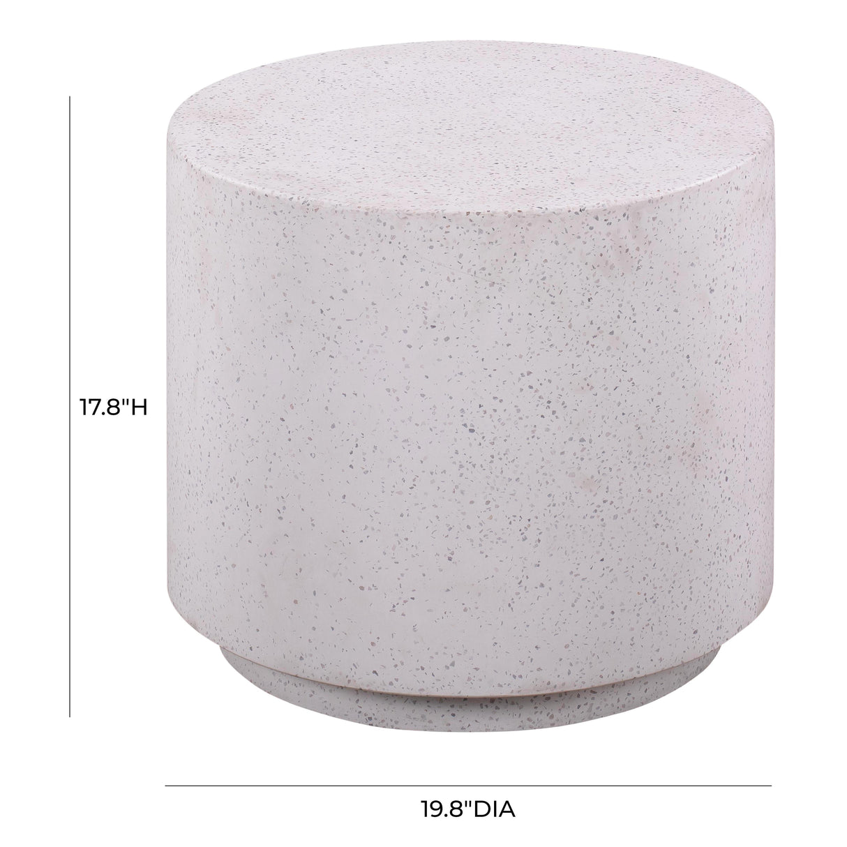 Terrazzo Light Speckled Side Table by TOV Furniture at Eve Furniture