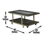 Terrell Cocktail Table with Casters