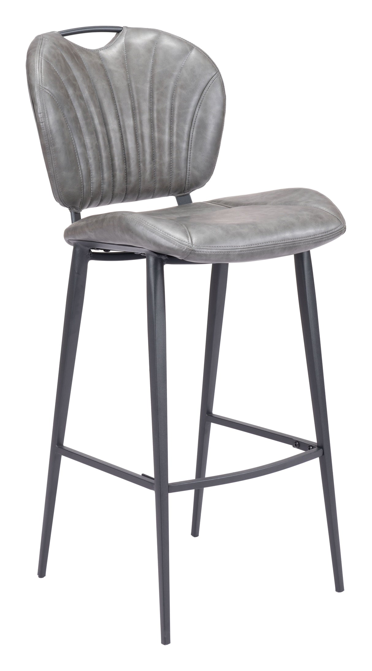 Terrence Barstool Vintage Gray by Zuomod at Eve Furniture