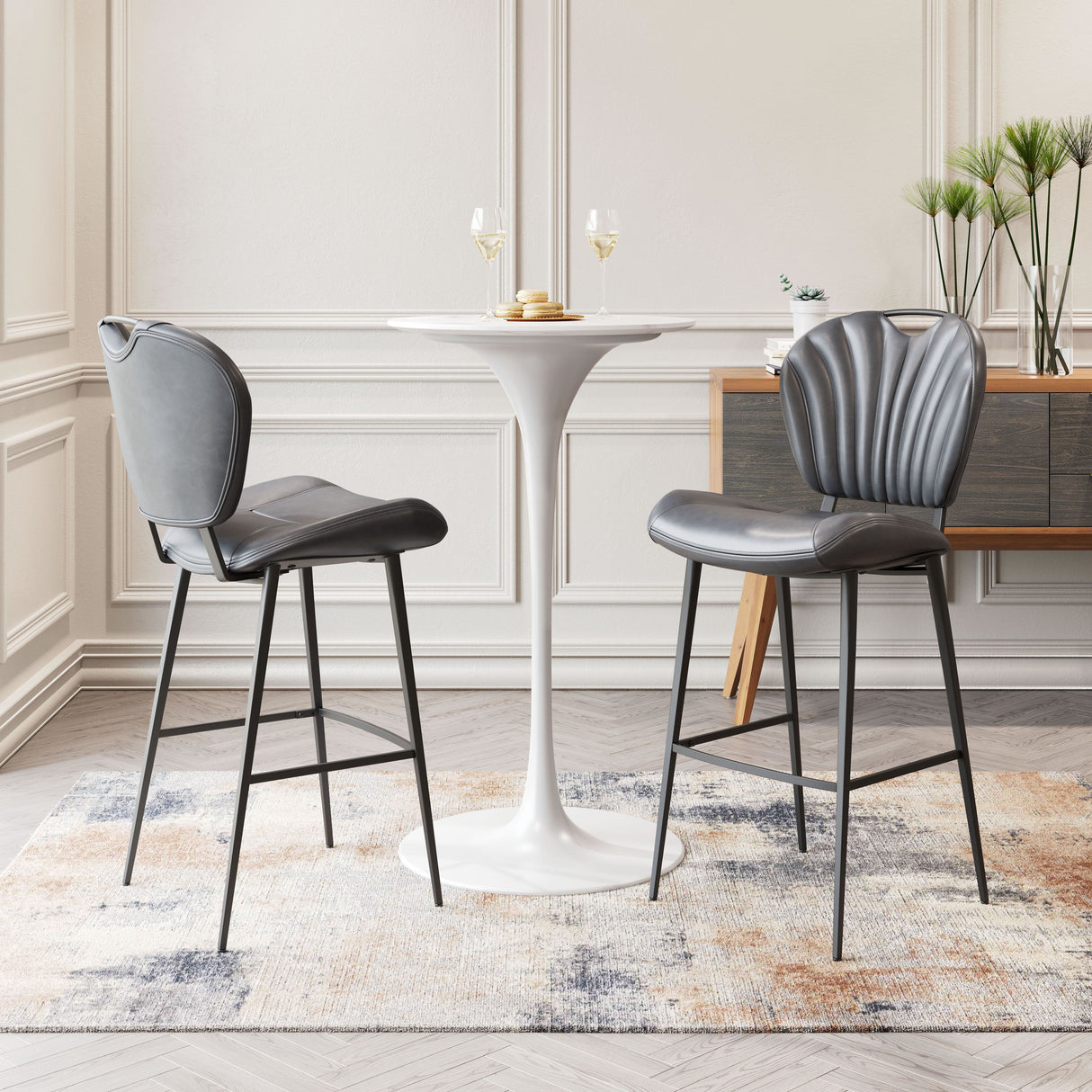 Terrence Barstool Vintage Gray by Zuomod at Eve Furniture