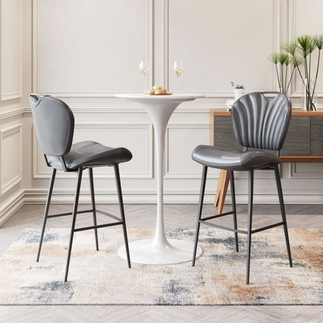 Terrence Barstool Vintage Gray by Zuomod at Eve Furniture