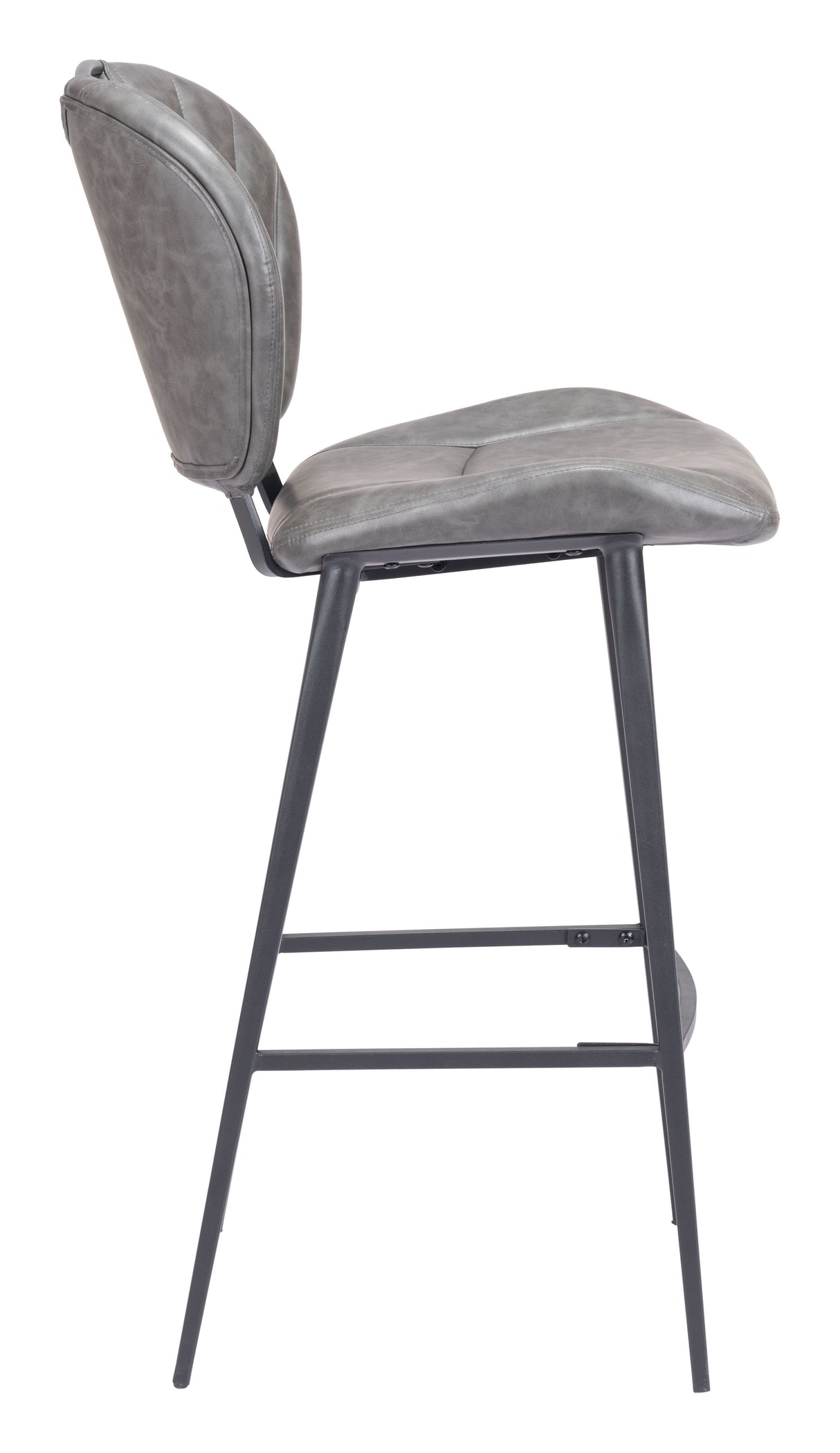 Terrence Barstool Vintage Gray by Zuomod at Eve Furniture