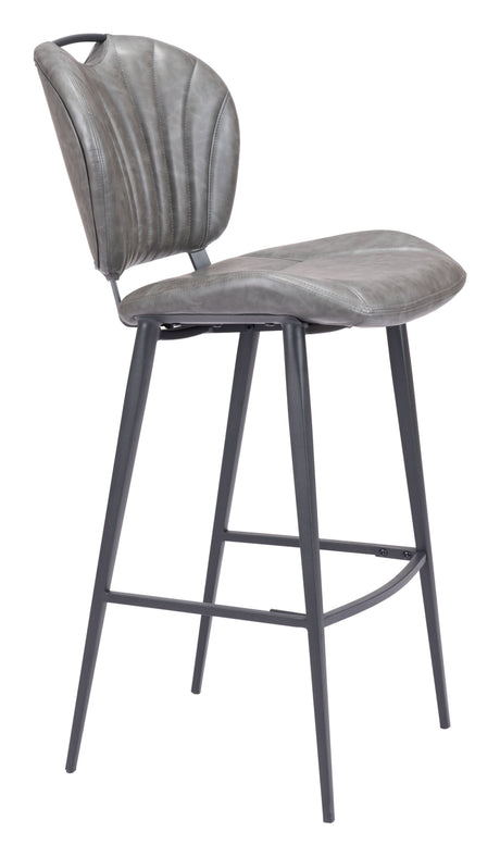 Terrence Barstool Vintage Gray by Zuomod at Eve Furniture