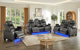 Tesla Gray 3-Piece Power Reclining Set by Happy Homes at Eve Furniture