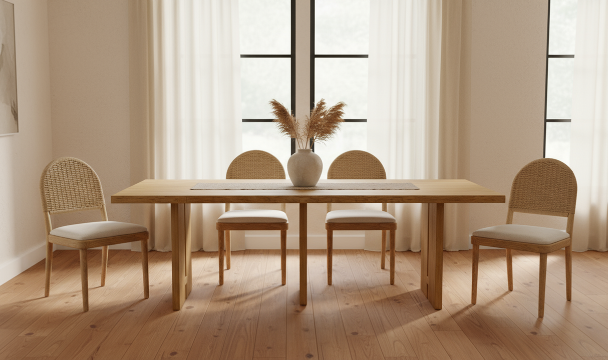 Tessa Dining Table Natural by Moe's Home at Eve Furniture