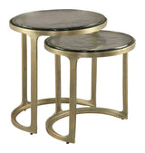 Tessa Nesting Tables Brass by Zuomod at Eve Furniture