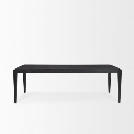 Teva Black Wood Rectangular Dining Table by Mercana at Eve Furniture
