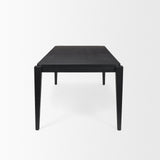 Teva Black Wood Rectangular Dining Table by Mercana at Eve Furniture