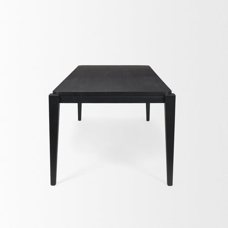 Teva Black Wood Rectangular Dining Table by Mercana at Eve Furniture