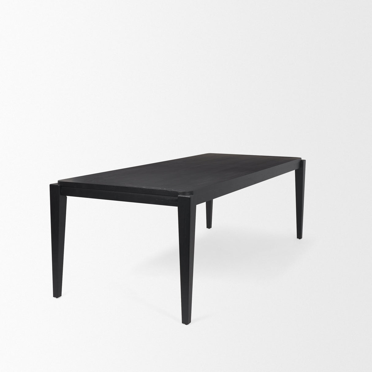 Teva Black Wood Rectangular Dining Table by Mercana at Eve Furniture
