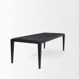 Teva Black Wood Rectangular Dining Table by Mercana at Eve Furniture