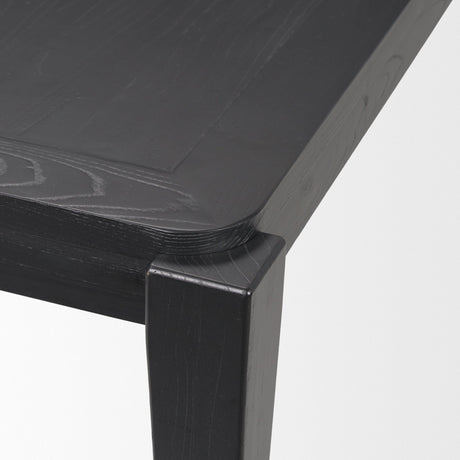 Teva Black Wood Rectangular Dining Table by Mercana at Eve Furniture