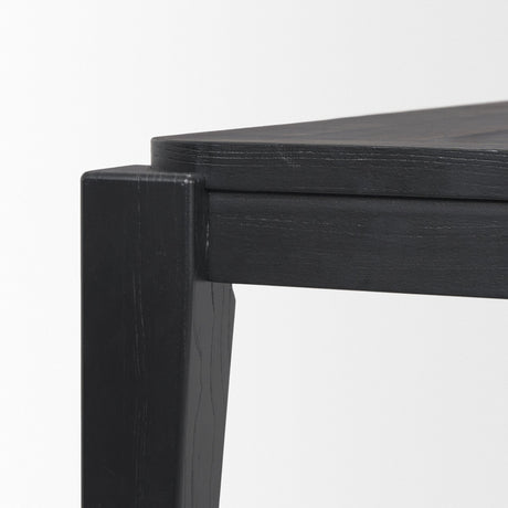 Teva Black Wood Rectangular Dining Table by Mercana at Eve Furniture