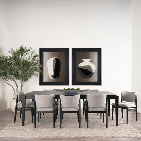 Teva Black Wood Rectangular Dining Table by Mercana at Eve Furniture