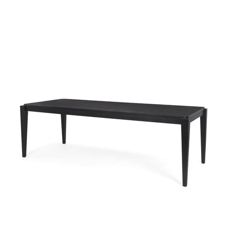 Teva Black Wood Rectangular Dining Table by Mercana at Eve Furniture