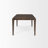 Teva Dark Brown Wood Rectangular Dining Table by Mercana at Eve Furniture