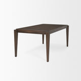 Teva Dark Brown Wood Rectangular Dining Table by Mercana at Eve Furniture