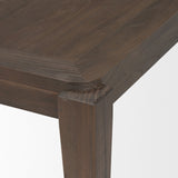 Teva Dark Brown Wood Rectangular Dining Table by Mercana at Eve Furniture