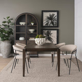 Teva Dark Brown Wood Rectangular Dining Table by Mercana at Eve Furniture