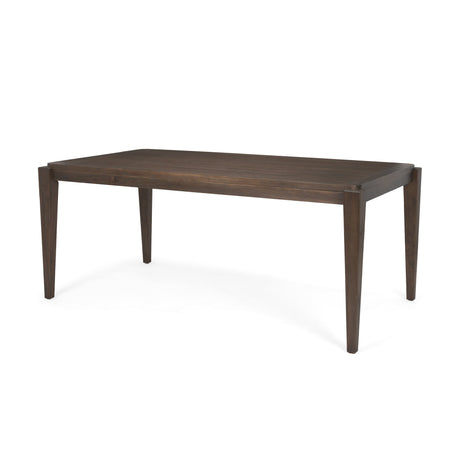 Teva Dark Brown Wood Rectangular Dining Table by Mercana at Eve Furniture
